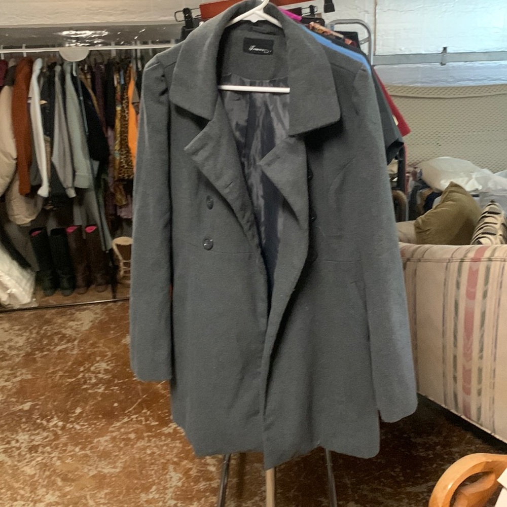 Gray comfortable winter coat
